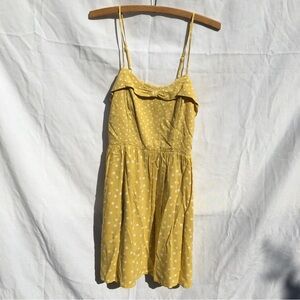 Summer House Dress - yellow polka dot